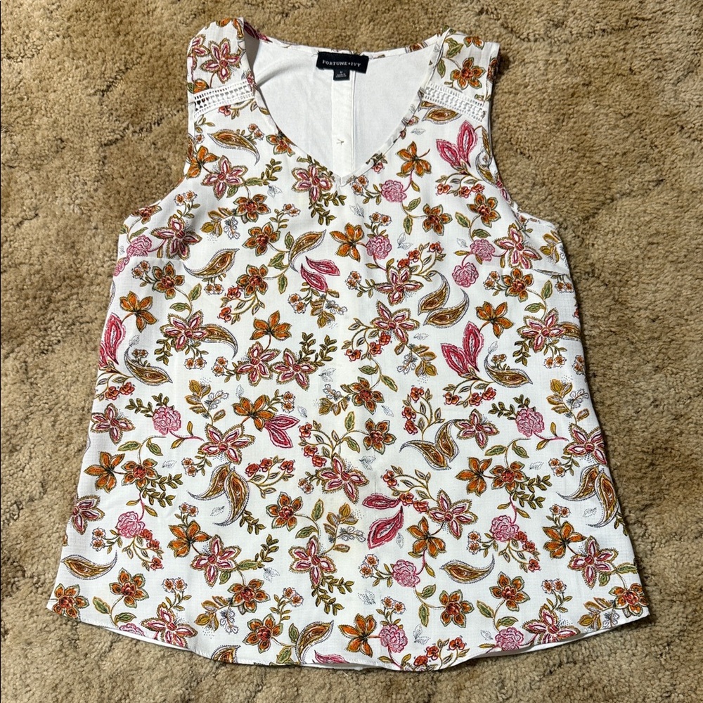 Fortune + Ivy Floral Sleeveless Blouse medium